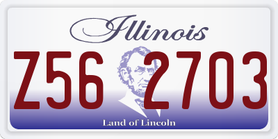IL license plate Z562703