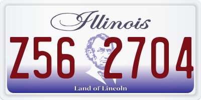 IL license plate Z562704