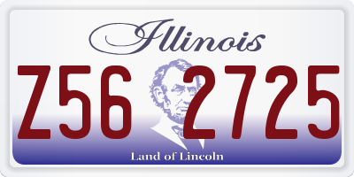 IL license plate Z562725