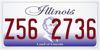 IL license plate Z562736