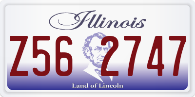 IL license plate Z562747