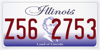IL license plate Z562753