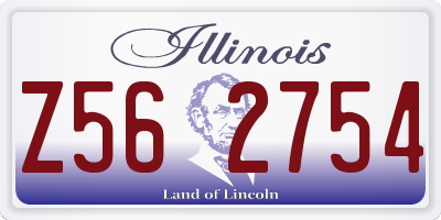 IL license plate Z562754