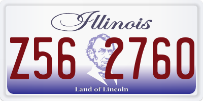 IL license plate Z562760