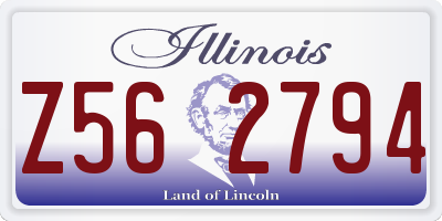 IL license plate Z562794