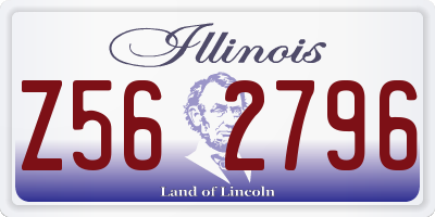 IL license plate Z562796