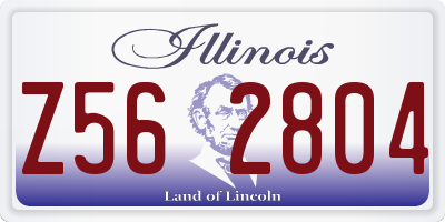 IL license plate Z562804