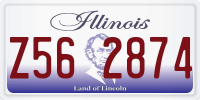 IL license plate Z562874