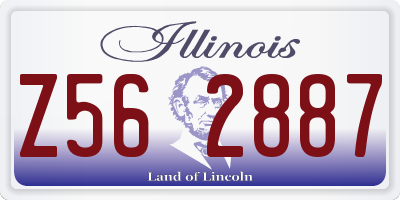 IL license plate Z562887
