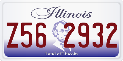 IL license plate Z562932