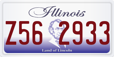 IL license plate Z562933
