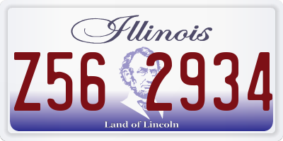 IL license plate Z562934