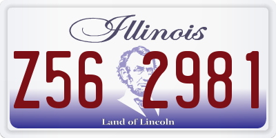 IL license plate Z562981