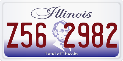 IL license plate Z562982