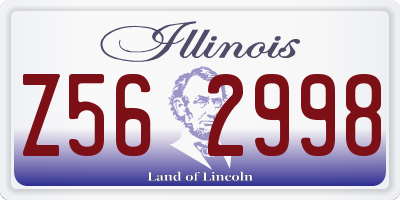IL license plate Z562998