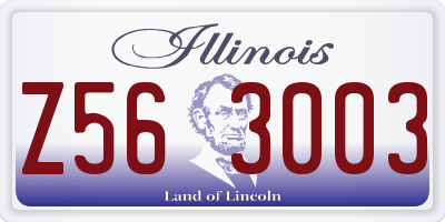 IL license plate Z563003