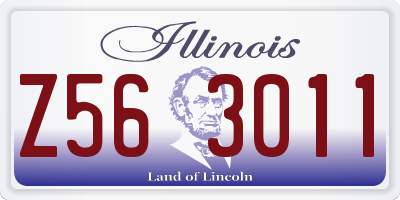 IL license plate Z563011
