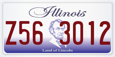 IL license plate Z563012