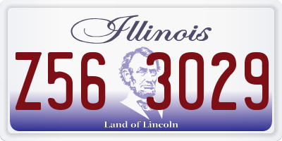 IL license plate Z563029