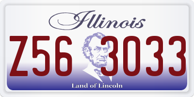 IL license plate Z563033