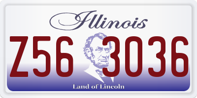 IL license plate Z563036