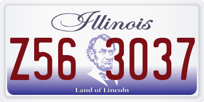 IL license plate Z563037