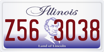 IL license plate Z563038