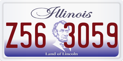IL license plate Z563059