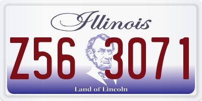 IL license plate Z563071