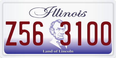 IL license plate Z563100