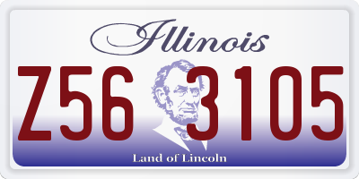 IL license plate Z563105