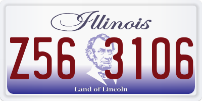 IL license plate Z563106