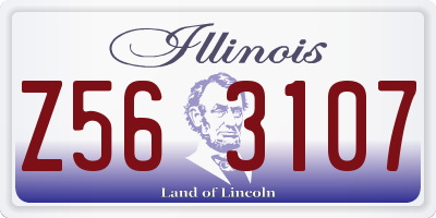 IL license plate Z563107