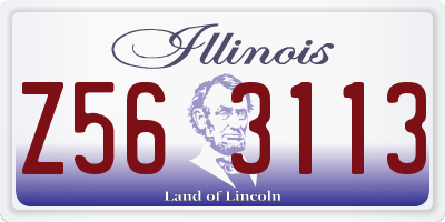 IL license plate Z563113