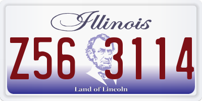 IL license plate Z563114