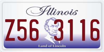 IL license plate Z563116