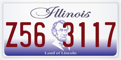 IL license plate Z563117