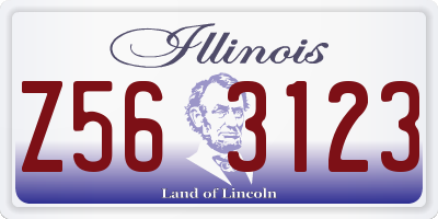 IL license plate Z563123