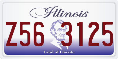 IL license plate Z563125