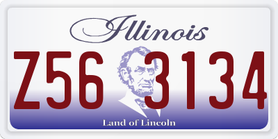 IL license plate Z563134
