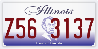 IL license plate Z563137