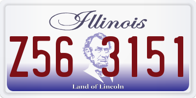 IL license plate Z563151