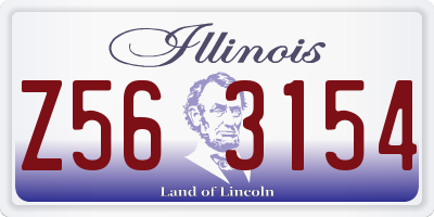 IL license plate Z563154