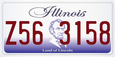 IL license plate Z563158