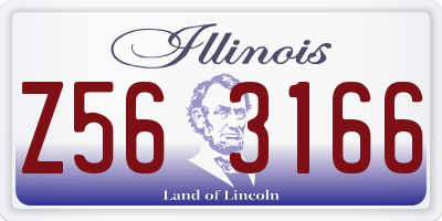 IL license plate Z563166