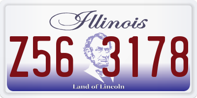 IL license plate Z563178