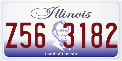 IL license plate Z563182