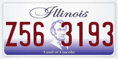 IL license plate Z563193