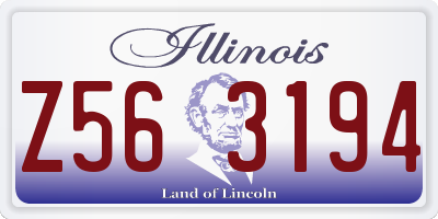 IL license plate Z563194