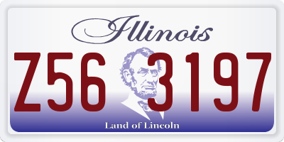 IL license plate Z563197